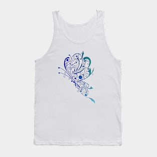 Blue Butterfly Tattoo Tank Top